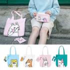 Cartoon Canvas Shopper Bag