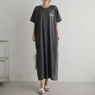 Paisley-printed Maxi T-shirt Dress