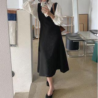 Midi A-line Overall Dress / Shirt