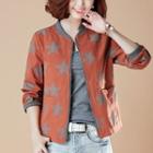 Star Print Zipped Jacket