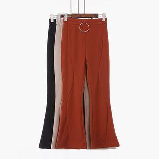 Ring Detail Panel Boot Cut Pants