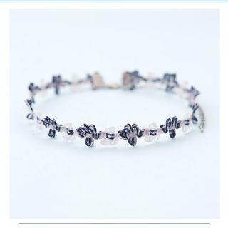 Alloy Flower Choker Blue & White - One Size