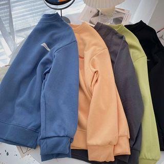 Long-sleeve Round Neck Print Sweatshirt