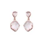S925 Silver Faux Crystal Dangle Earring (1 Pc) 1 Pc - As Shown In Figure - One Size