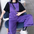Wide-leg Jumper Pants Purple - One Size
