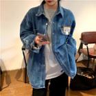 Applique Denim Jacket Jacket - Blue - One Size