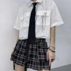 Short-sleeve Shirt / Neck Tie / Safety Pin Brooch