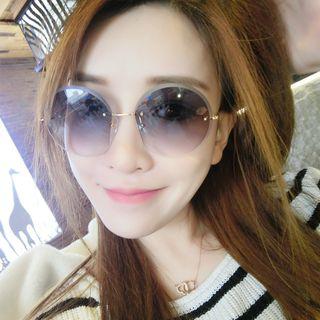 Rimless Round Sunglasses