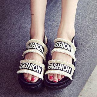 Letter Slide Sandals