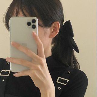 Bow Hair Tie 1 Pc - Hair Tie - Black - One Size