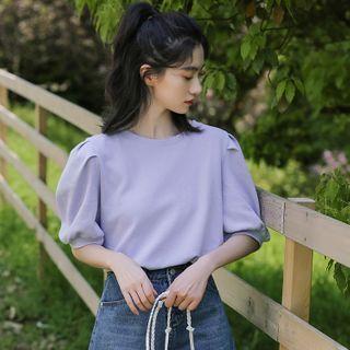 Crewneck Plain Blouse