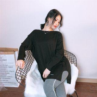 Long Sleeve Loose-fit Cutout Pullover
