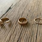 Stacking Band Ring Set Of 3 Gold - One Size