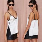 Spaghetti Strap Contrast Lining Top