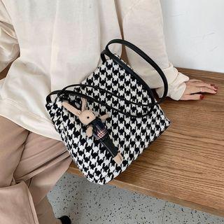 Houndstooth Tote Bag / Bag Charms / Set