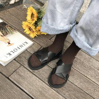 Cross-strap Sling Back Sandals