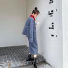 Set: Single-breasted Coat + Midi Pencil Skirt