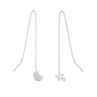 Star And Moon Non-matching Earring