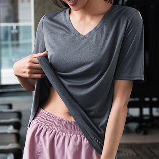 Open Back Short-sleeve Sports T-shirt