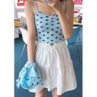 Heart Pattern Lettuce-edge Cami Top