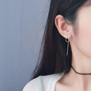 Hoop Sterling Silver Dangle Earring 1 Pair - 925 Silver - Silver - One Size