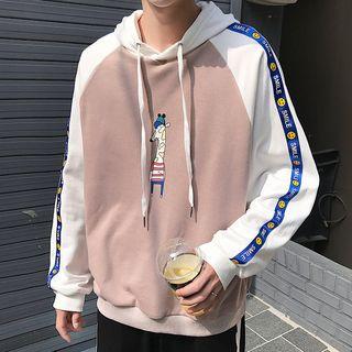 Color Block Carlton Print Hoodie