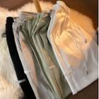 Drawstring-cuff Logo Wide-leg Sweatpants