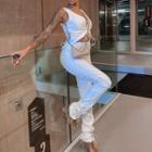 High Waist Lace-up Side Pants