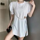 Chain Accent Slit T-shirt