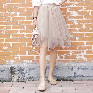 Hanky Hem Organza A-line Skirt