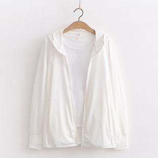 Plain Light Zip Hoodie