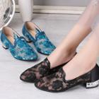 Lace Low Heel Loafers