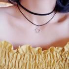 Alloy Star Pendant Layered Choker 1 Piece - Pentagram - One Size