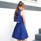 Cutout-back Sleeveless Mini Dress