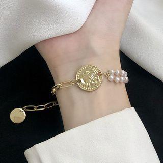 Coin Bracelet 1 Pc - Portrait Bracelet - One Size