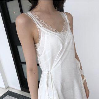 Lace Trim Spaghetti-strap Sundress