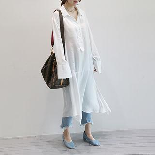 Half-placket Long Dress