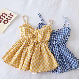 Check Slim-fit Camisole Top