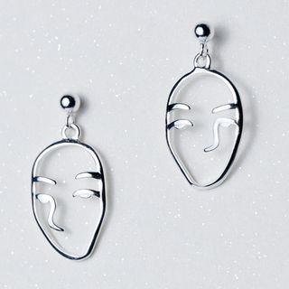 925 Silver Face Drop Earring