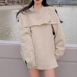 Set: Melange Sweater + Cape