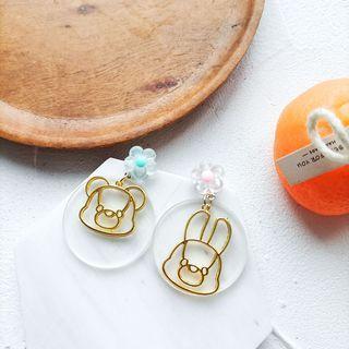 Flower Acrylic Animal Dangle Earring (various Designs)
