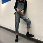 Denim Dungaree / Long-sleeve T-shirt