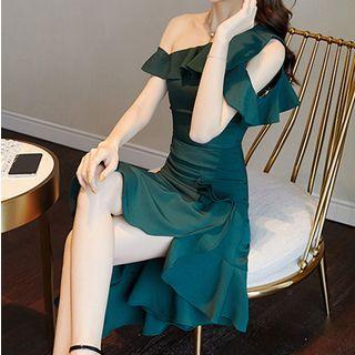 Off-shoulder Midi Mermaid Dress