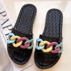 Acrylic Chain Slide Sandals