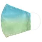 Handmade Water-repellent Fabric Mask Cover (gradient Stars Print)(adult) Blue & Green - Adult