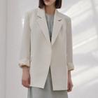 Hidden-button Loose-fit Blazer
