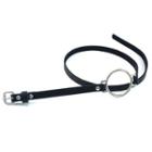 Faux Leather Hoop Slim Belt Black - One Size