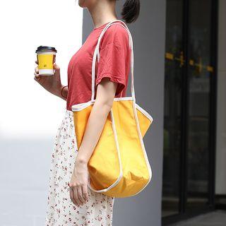 Piped Bucket Tote Bag