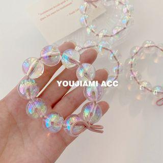 Beaded Hair Tie 1 Pc - As Shown In Figure - One Size