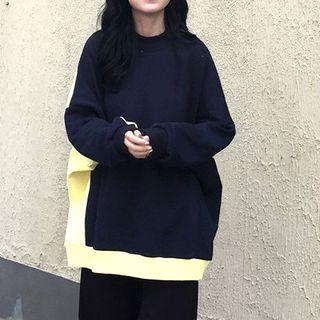 Color-block Knit Top As Shown In Figure - One Size